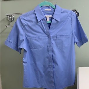 Blue button up dress shirt